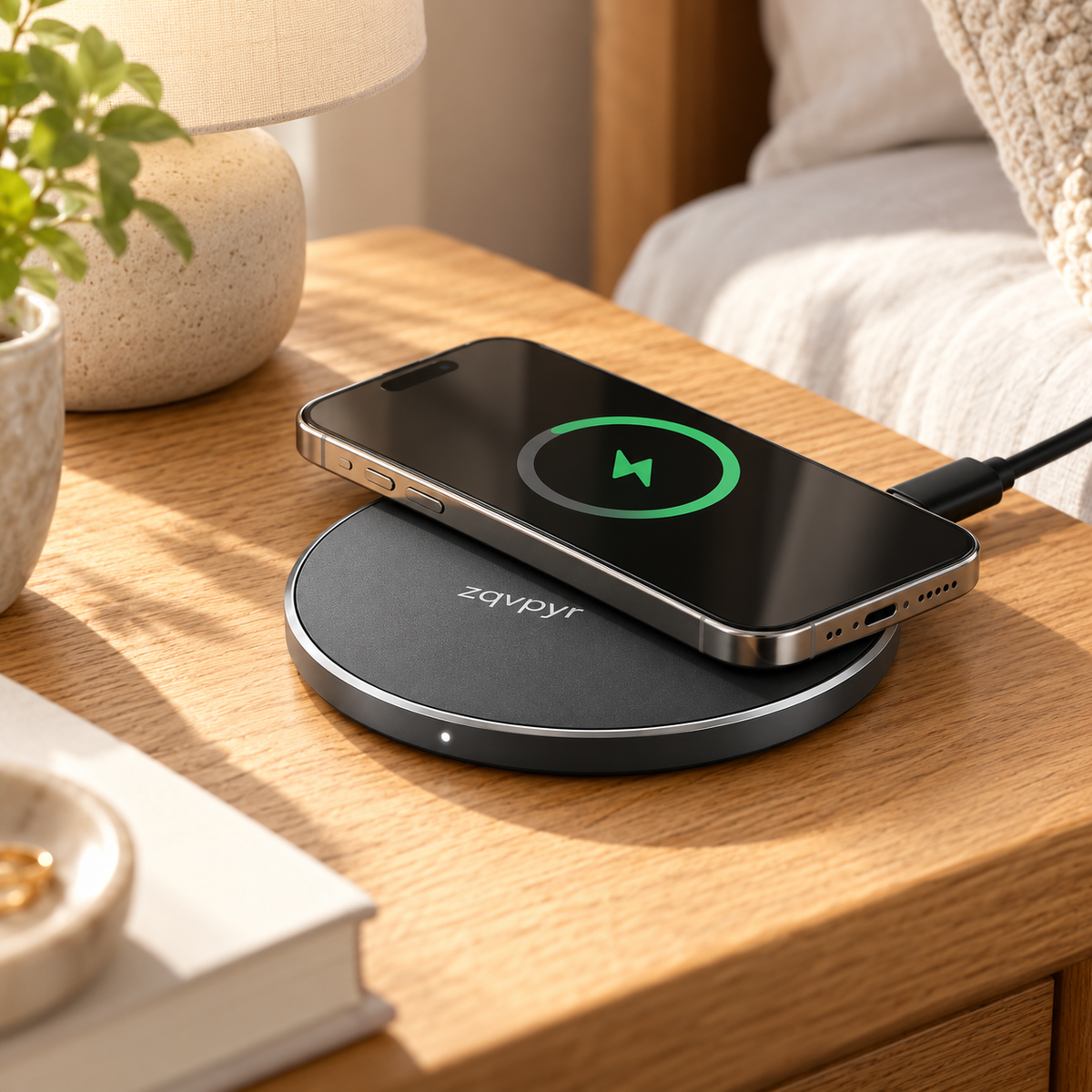 zqvpyr Halo Wireless Charging Pad lifestyle